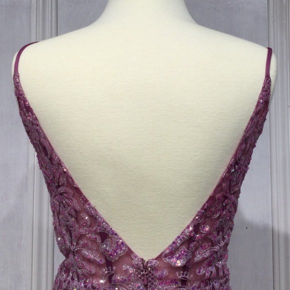 NEW LONG OFF THE SHOULDER SLEEVELESS EMBROIDERED PRINTED DRESS WITH ZIP CC2189 - Picture 5 of 9